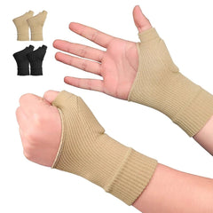 Unisex Compression Wrist Support Gloves for Arthritis & Sports - Fingerless Thumb Sleeve Brace