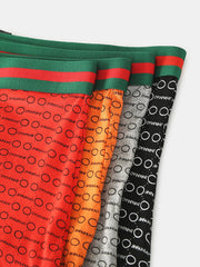 Atmungsaktive, dünne, U-konvexe Boxershorts für Herren aus Modal-Stretch mit Aufdruck