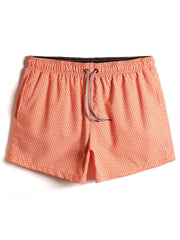 Schnelltrocknende Strandshorts mit Geo-Print und Kordelzug für Herren