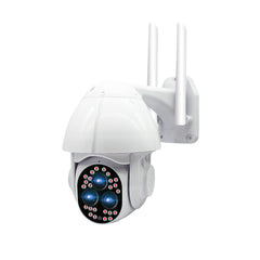 24 LED 1080P PTZ-Außenkamera mit 3HD-Objektiven, Nachtsicht, 4-fachem Zoom, Zwei-Wege-Audio, 355-Grad-Drehung