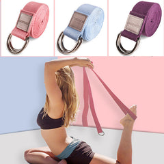 Yoga-Stretchgurt mit D-Ring – unelastisches Fitnessgerät für das Training von Armen, Beinen und Taille
