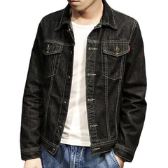 Slim Fit Jeansjacke für Herren mit Umlegekragen – Freizeitkleidung für Frühling/Herbst