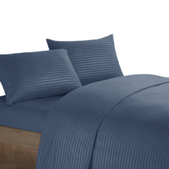 Hochwertige gestreifte Bettwäsche-Sets – 3/4-teiliges Set aus gebürsteter Mikrofaser, knitter-, farbecht- und schmutzabweisende Bettlaken