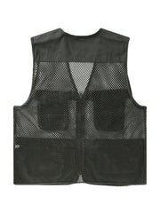 Men's Mesh Patchwork Multi-Pocket Zipper Waistcoats