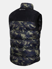 Herren Camo Reißverschluss vorne Winter dicke Stehkragen lässig warme Weste