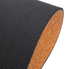 183 x 68 cm, rutschfeste Yogamatte aus natürlichem Kork-TPE mit Aufbewahrungstasche – Fitness, Fitnessstudio, Training, Sportschutzausrüstung