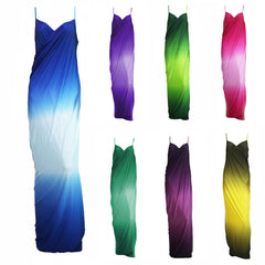 Sexy Damen Farbverlauf Langer Strandrock Vertuschung Outdoor Sonnenschutz Sling Kleid Sarong Handtuch