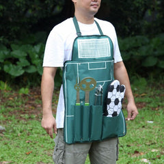 5-teiliges Grillbesteck-Set aus hochwertigem Edelstahl: Schürze, Gabel, Handschuh, Löffel, Zange