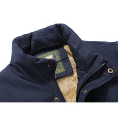 Wasserabweisende Fleeceweste für Herren mit Multifunktionstaschen - Einfarbig für den Außenbereich