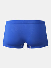 Einfarbige Boxershorts für Herren mit elastischem Bund – bequeme Unterwäsche