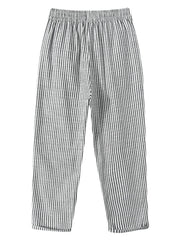 Lockere, gerade Hose mit Nadelstreifen und Kordelzug für Herren mit Taschen