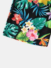 Urlaubs-Shorts mit Kordelzug und tropischem Ananas-Print für Herren – Mittellange