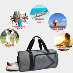 Leichte, wasserdichte Reise-Sporttasche zur Trennung von Trockenem und Nassem – ideal für Sport, Laufen, Fitness und Yoga