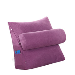 Dreieckiges Rückenkissen - Stuhl-, Sofa- und Bettruhekissen aus Baumwollleinen, Taillenstütze für Büro- und Heimdekoration