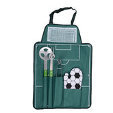 5-teiliges Grillbesteck-Set aus hochwertigem Edelstahl: Schürze, Gabel, Handschuh, Löffel, Zange