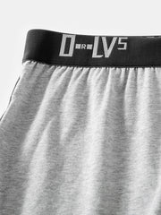Lockere, atmungsaktive Boxershorts für Herren aus Baumwolle mit mittlerer Taille und elastischem Bund