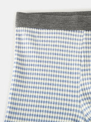 Herren-Boxershorts aus gerippter Baumwolle mit Nadelstreifen, atmungsaktiv, antibakteriell, mit Beutel – gemütliche Unterwäsche