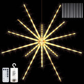 LED-Starburst-Lichterkette – DIY-Feuerwerksstrahl, Weihnachtsgirlande, Festivaldeko, ferngesteuerte Lichterkette