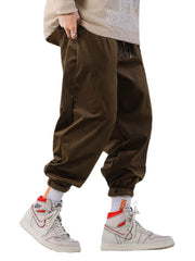Lässige Herrenhose mit Kordelzug und Taschen
