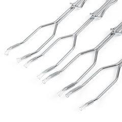 4-teiliges BBQ-Teleskopgabeln aus Edelstahl - Grillbesteck-Set für den Außenbereich