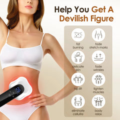 4-in-1 Cordless Electric Body Massager for Belly, Waist, Arm, Leg, Butt - Slimming Anti-Cellulite Machine