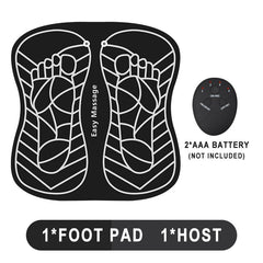 6-Modus 9-Level EMS Fußmassagematte mit Fernbedienung - Physiotherapie Relief und Fitness Stimulator