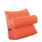 Dreieckiges Rückenkissen - Stuhl-, Sofa- und Bettruhekissen aus Baumwollleinen, Taillenstütze für Büro- und Heimdekoration