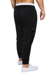 Jogginghose aus Baumwolle mit mehreren Taschen und Kordelzug für Herren - einfarbig
