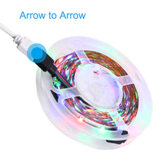 2PCS 5M RGB LED Strip Light SMD5050/2835 DC12V Non-Waterproof Flexible Tape Lamp with Remote & Power Adapter