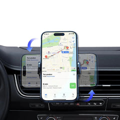 Mini-Telefonhalter fürs Auto, Lüftungsschlitz, schwarz | Passend für 4,7-6,9"-Handys | 360-Grad-Halterung