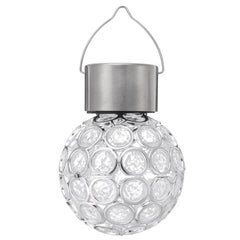 Solar Powered Color Changing Crystal Ball Night Light - Waterproof Hanging Garden Lamp Decor