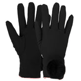 Elegante Winter-Touchscreen-Skihandschuhe aus Baumwolle mit langen Fingern