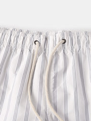 Gemütliche, gestreifte, schnelltrocknende Loungewear-Shorts mit Kordelzug für Herren