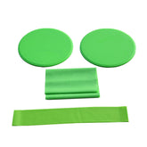 3-teiliges Yoga-Gleitscheiben- und Widerstandsbänder-Set für Fitness-, Hüft- und Muskeltraining