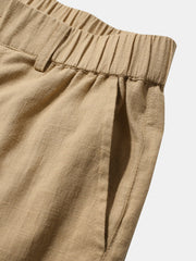 Lässige, gerade Hose aus Baumwolle für Herren - einfarbig
