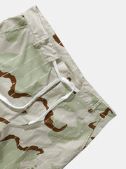 Latzshorts für Herren mit mehreren Taschen und Kordelzug sowie Gürtel - Mittellang
