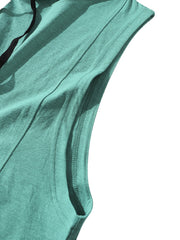 Reflektierendes Logo für Herren, schnelltrocknend, atmungsaktiv, mit Kapuze, sportliches Tanktop