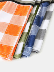 Atmungsaktive Boxershorts für Herren aus Baumwolle mit mittelhohem Bund und Karomuster
