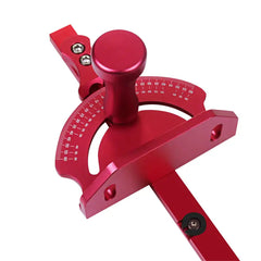 Universal-Gehrungsanschlag mit Festwinkelgetriebe für Tisch- und Gehrungssägen, Winkelmesser mit Standard-Schlitzleiste