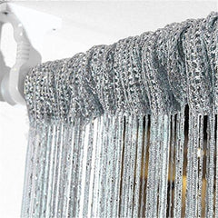 Beaded String Door Curtains - Crystal Tassel Fringe Room Divider & Window Panel