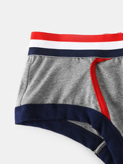 Nahtlose Boxershorts aus Baumwolle für Herren mit Aufdruck auf der Rückseite – weiche Unterwäsche mit mittlerer Taille