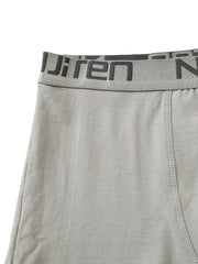 4Pcs Men's Cotton Letter Print Breathable Boxers with Logo Waistband and Pouch