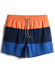 Schnelltrocknende Strandshorts im Farbblockdesign mit Kordelzug in der Taille für Herren