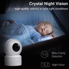 1296P WiFi-Sicherheitskamera für den Innenbereich mit Nachtsicht, Smart-Home-Überwachung, Babyphone, Webcam