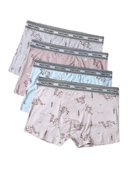Multipack U-konvexe Boxershorts für Herren mit Animalprint