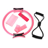 5-teiliges Widerstandsbänder- und Pilatesring-Set – Elastische Bänder für Fitness, Yoga und Training