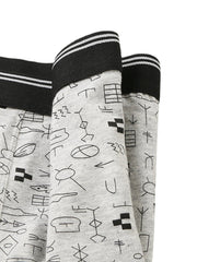 Multipacks Herren-Boxershorts mit Graffiti-Print und U-Konvex-Form – Atmungsaktive Baumwollunterwäsche