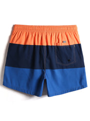Schnelltrocknende Strandshorts im Farbblockdesign mit Kordelzug in der Taille für Herren