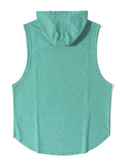 Reflektierendes Logo für Herren, schnelltrocknend, atmungsaktiv, mit Kapuze, sportliches Tanktop