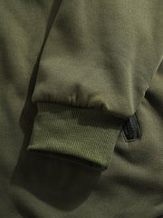 Einfarbiges zweiteiliges Outfit aus Baumwoll-Kapuzenpullover mit Reißverschluss vorne und Jogginghose für Herren